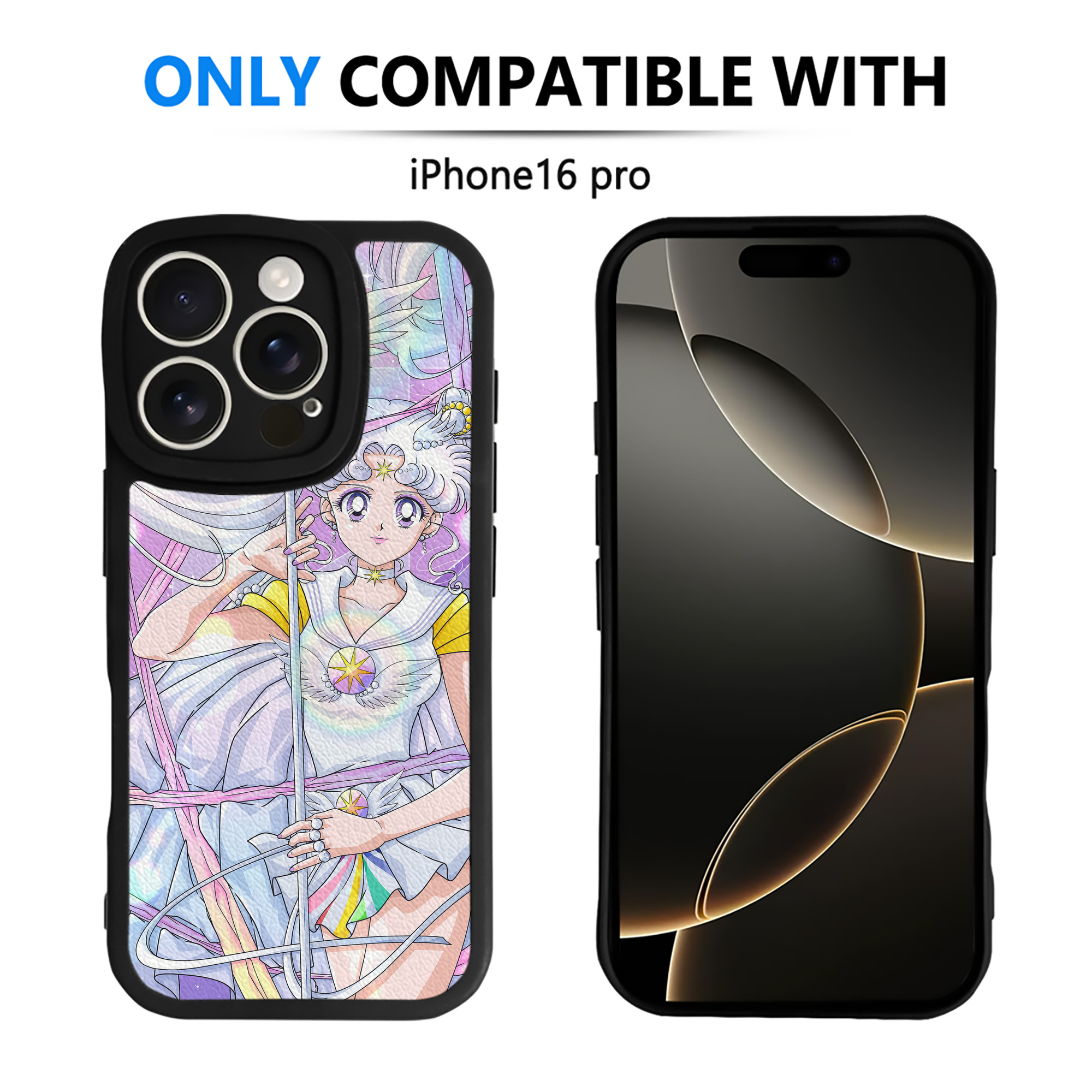 （画像用） 美少女戦士セーラームーン Sailor Moon 【iPhone 16シリーズ対応】シリコンスマホケース（レザー調） 材質：シリコン